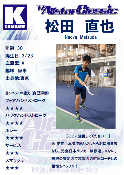 Allstar Classic 2017年11月19日 日 開催 Ken Sテニススクール